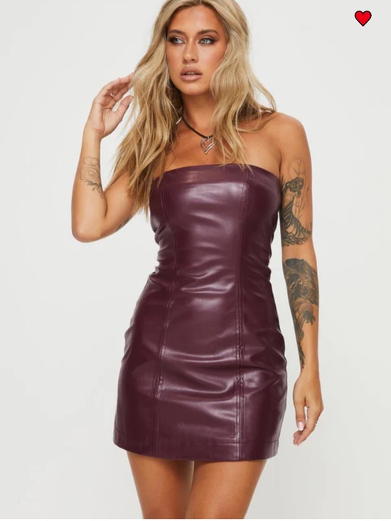 Princess Polly Dresses & Skirts - Princess Polly Hailey Strapless Mini Dress Burgundy